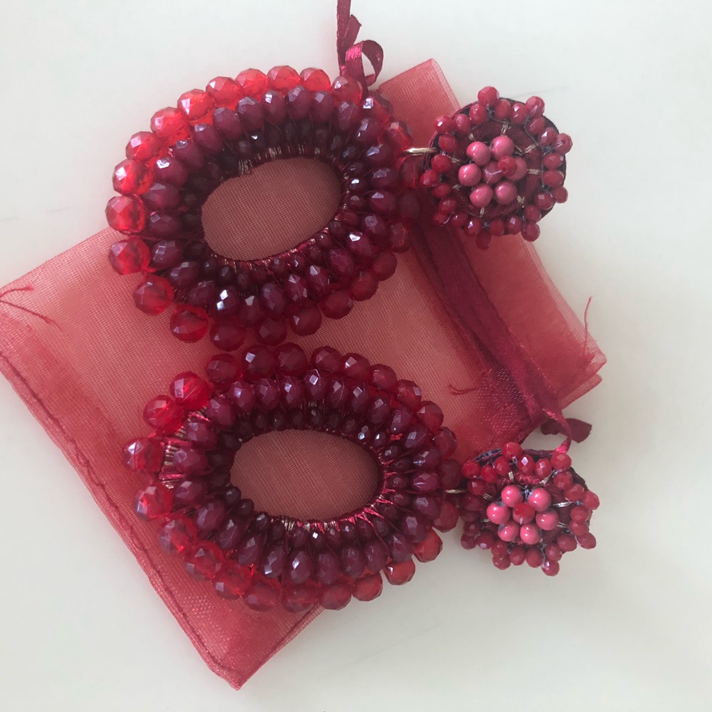 Zara Bead Red Earrings 30$